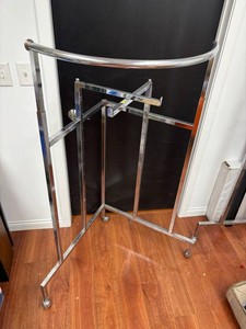 Chrome Rolling Garment Rack