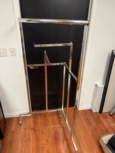 Rolling Garment Rack With Chrome Frame