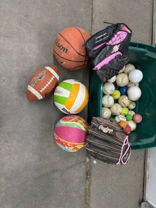 Wilson, Rawlings & Assorted Sports Balls and Gloves Mixed Lot