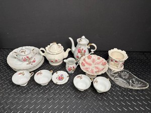 Floral Porcelain Teacup & Serveware Mixed Lot