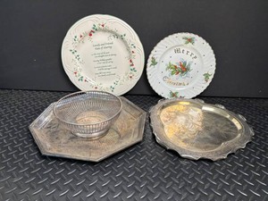 Mixed Holiday Serving Dish Lot of 4
