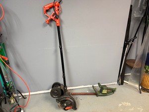 Black & Decker Electric Edger, Black & Decker 16 Electric Hedge Trimmer (Both Tested, Working)