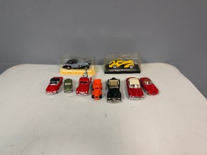 Nine Vintage Collectible Cars
