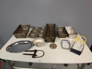Well-Loved Tin Bakeware and Canning Utensils
