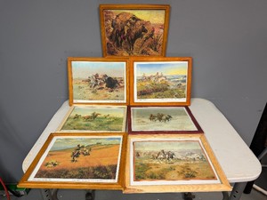 Charles M. Russel Prints (6 prints) with Bonus Print