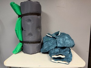 Camping Mattress Pad and Size XL Rain Suit