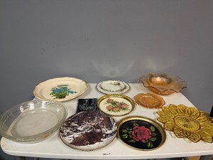 Vintage Serving Dishes and Glass Pie Dishes