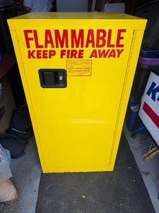 Yellow Flammable Cabinet 23.5 wide x 18.25 deep x 44.25 tall