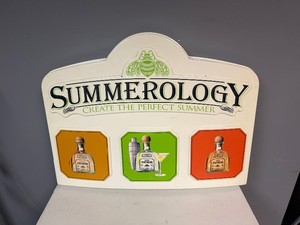 Summerology Patron Tequilla Plastic Sign 32 x 8 x 24