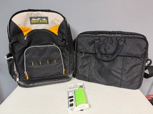 Dell Laptop Bag, Rock River Handyman Backpack and Bucy Identi Grip for Luggage (All are like newnew)
