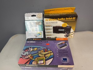 Computer Components - 2-2 Dual Bus Switch Kit, 10 MBPS Lan PC Card, Card Bus Combo (new in box)