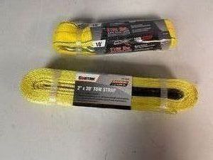 Two New Tow Straps - 2 x 20 3,333 LB Limit and 10 x 2166 LB Limit