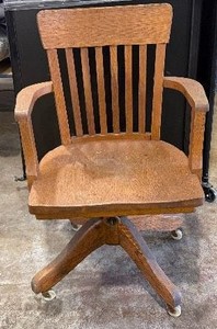 Vintage Executive Wood Office Chair