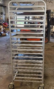 Aluminum Bakers Cart  20 x 30 x 6 Tall includes Four Large Trays and 3 Small Trays