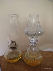 (2) Lamplight Farms Oil Lamps