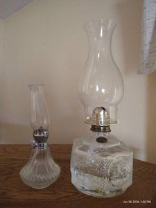 (2) Lamplight Farms Oil Lamps - 9 & 14