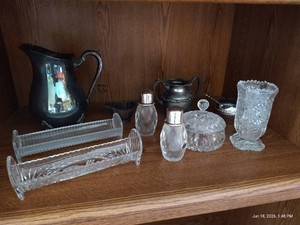 Mixed Kitchen Decor - Silver Plate, Crystal, Etc.