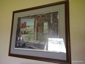 Framed, Signed, & Numbered Charles Peterson John Deere Print - Talk of Spring