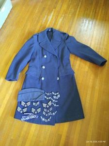 Wool Air Force Overcoat With Hat & Patches
