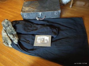 Lillie Bullock Lot - Metal Suitcase, Coat, & Photos