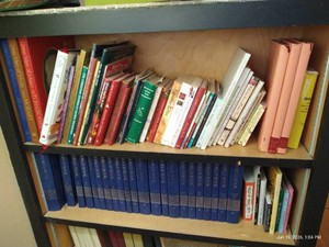 (2) Shelves of Books - Christmas Books, Encyclopedia Set, Etc.