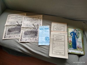 Pre-WW2 Era Ephemera - Auction Registers, Mag 1913, Etc.