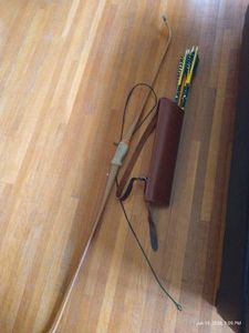 Paul Bunyan 300 Recurve Bow with Leather Quiver & Arrows