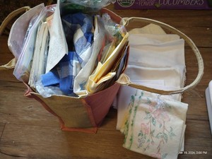 Needlecrafting Lot - Embroidery, Cross-Stitch, Floss, Patterns, Projects, Etc.