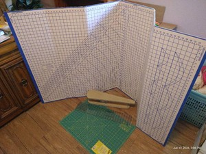 Olfa 18 x 24 Cutting Mat, Quilting Ruler, Superboard, & Small Ironing Board for Sleeves