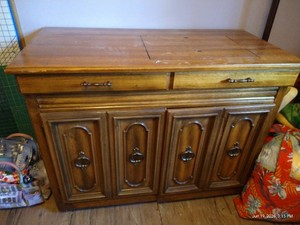 Sewing Cabinet with Contents