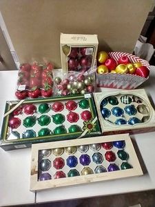 Christmas Ball Ornament Lot - Mostly Vintage