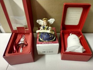 (3) Ornaments - (1) Lenox Bell, (1) Hallmark Bell, & (1) Madame Alexander Doll