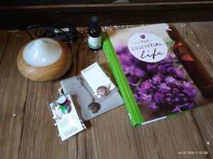 Essential Oils Book, Diffuser, & Necklaces