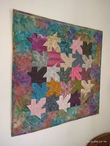 Multi-Layered Maple Leaf Quilt Wall Hanging - 31.5