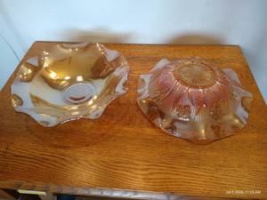 (2) 12 Carnival Glass Bowls