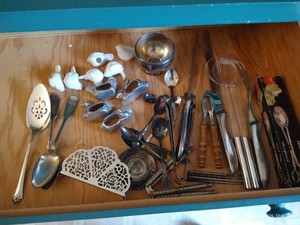 Lot of Silver Plate Pieces & Ceramic Birds