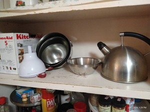 Hand Mixer, Stainless Steel Mixing Bowls, & Tea Kettle