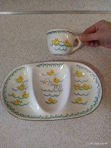 Stangl Pottery Ducky Dinner Serving Platter & Cup