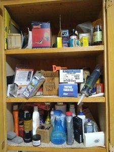 Cabinet Contents - Home & Auto Care Items