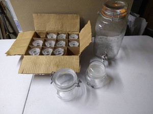 Misc. Jar Lot - Set of Tiny Craft Jars, Candy Jar, & Ice Tea Jar