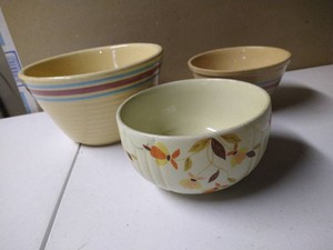 (3) Vintage Bowls - (2) Watt & (1) Halls Superior