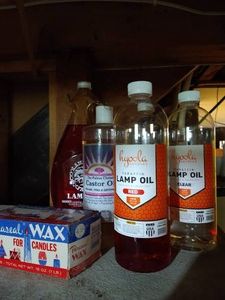 Lot of Lamp Oil, Castor Oil, & Sealing Wax
