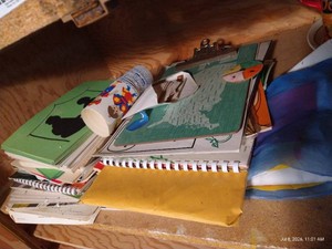 Large Lot of Vintage Teaching Materials (Sunday School) & Vintage Childrens Wallpaper