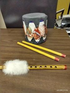 Vintage Indian Drum & Flute Toys