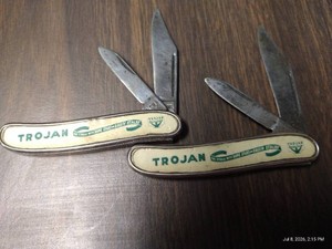 (2) Vintage Trojan Colonial Knives