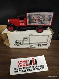 Die Cast Case IH Truck Bank with Coins Inside