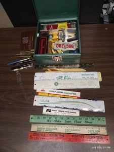 Mixed Vintage Lot - Pens, Rulers, Etc.
