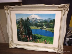 Mount Rainier Print in Nice Frame - 28 x 22