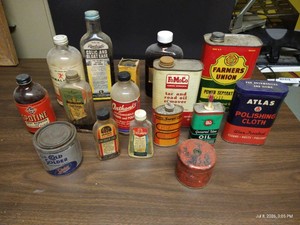 Vintage Bottles & Tins - Medicine, Cleaners, Etc.