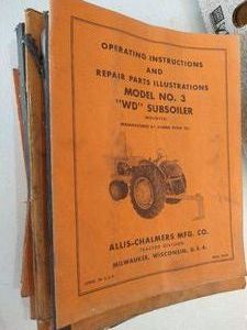 Stack of Vintage Allis-Chalmers Manuals & Parts Lists